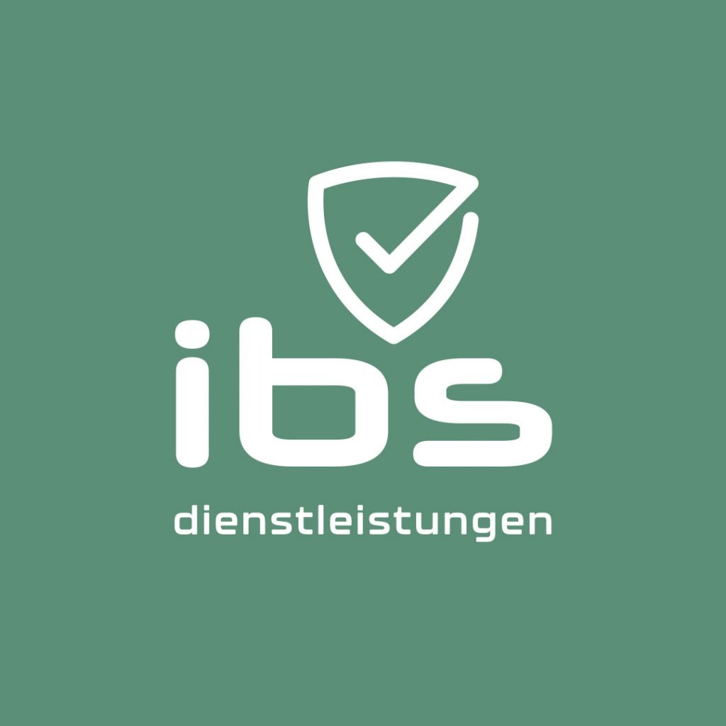 weißes log auf grünem grund